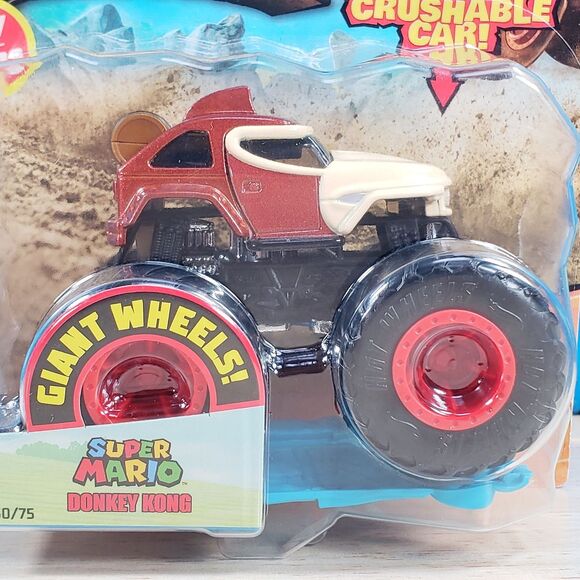 Hot Wheels Super Mario Donkey Kong Monster Trucks w/ Crushable Car 2019 30/75 - Picture 6 of 6